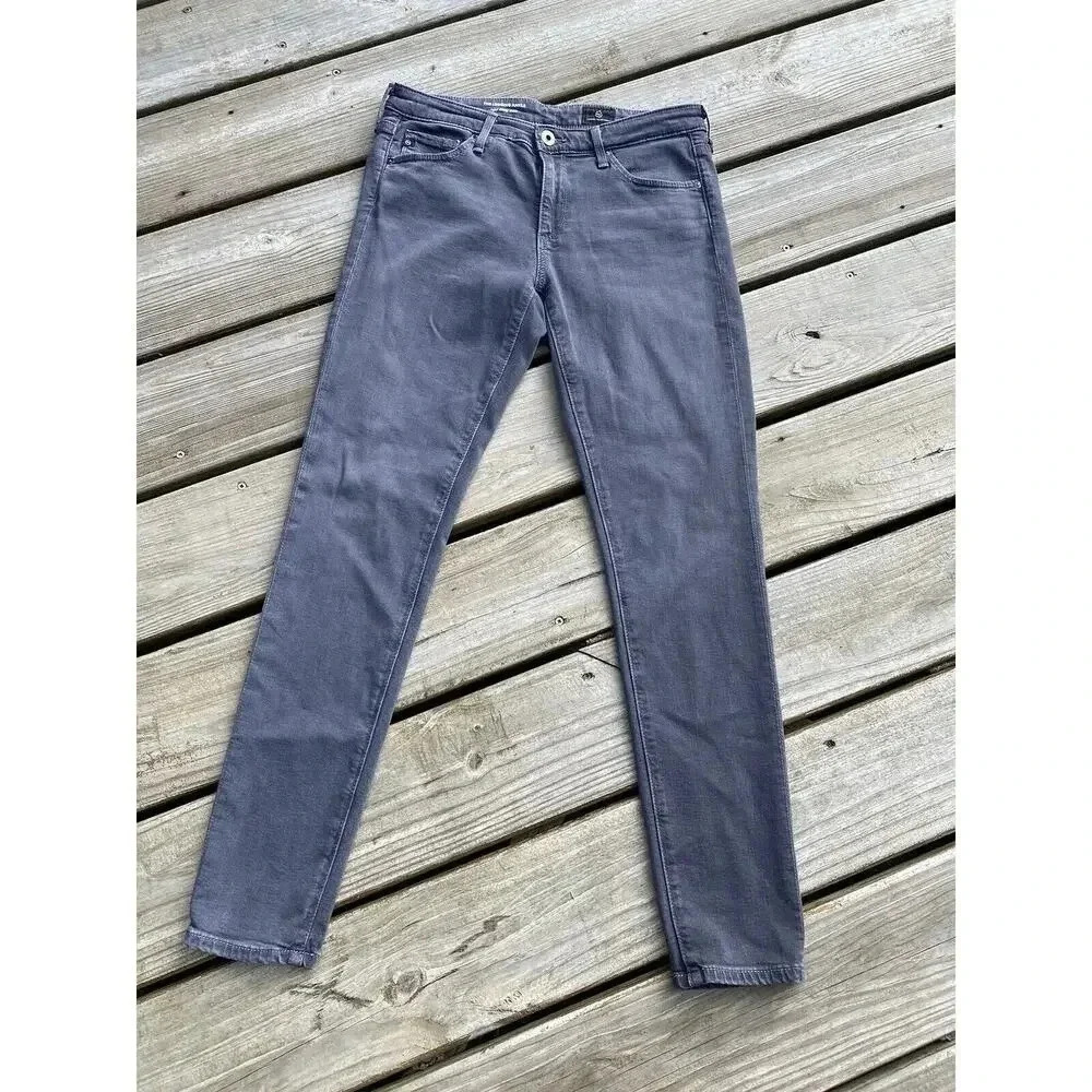 Adriano Goldschmied The Legging Super Skinny Ankle Gray Grey Women's Size 26 AG
